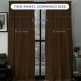thumbnail image 4 of Kotton Culture Triple Pleated Blackout Curtains for Traverse Rod Room Darkening Thermal Insulated Window Curtains for Sliding Door, Patio Door, Room Divider W(26"+26") L54 (2 Panels, Cocoa Brown), 4 of 9
