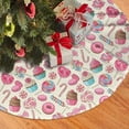 thumbnail image 2 of Christmas Tree Skirt,Sweet Lollipop Candy Macaroon Cupcake Donut Xmas Tree Skirt Rustic Farmhouse Tree Skirt for Christmas Decor Xmas Holiday Home Party Decorations48, 2 of 6