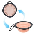 thumbnail image 4 of Aoznliie Collapsible Dog Bowl, Portable Foldable Dog Water Bowl with Carabiner for Travel, Flexible Pet Feeding Dish for Outdoor,Pink, 4 of 8