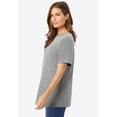 thumbnail image 3 of Woman Within Plus Size Perfect Short-Sleeve Crewneck Tee (Petite Available), 3 of 6