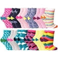 thumbnail image 2 of SOCKS'NBULK 12 Pairs Womens Warm And Cozy Fuzzy Socks, Colorful Winter Bulk Furry Sock, 2 of 7