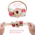 thumbnail image 2 of Baby Girl Floral Headbands- 3pcs Nylon Headband Handmade Flower Crown Elastic Hairband Newborn Toddler Hair Accessories Gifts for Girls, 2 of 6