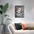 thumbnail image 3 of Rustic Pink Daisy Wall Art Canvas Bathroom Wall Decor Inspirational Butterfly Quotes Grey And Black Wood Background Artwork Framed Modern Home Wall Decor For Bathroom Ready To Hang,12x16 Inch, 3 of 6