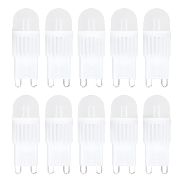 10 bombillas G9 regulables de 2 W, 500 lm, LED G9, equivalente a halógeno de 30 W, para lámpara de techo, lámpara de pared, 220 V.
