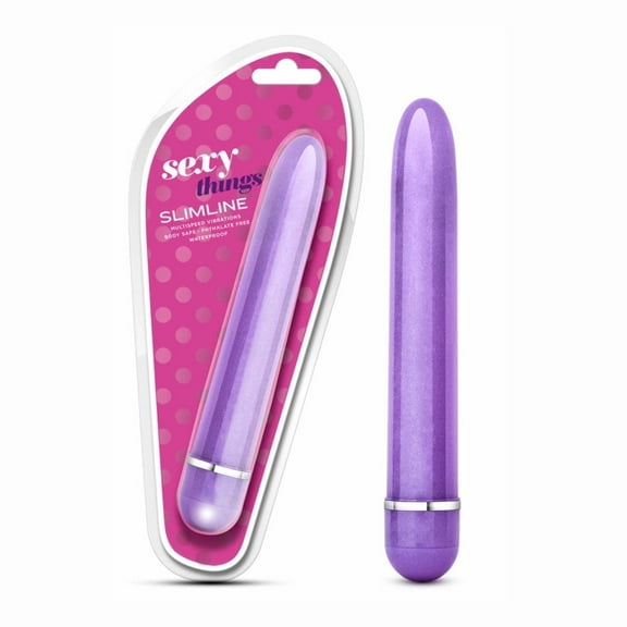 Eden Slimline Vibe Vibrator, Multispeed Twist Dial Control, Splashproof & Beginner-Friendly, ABS Body-Safe, Purple, 1 Count