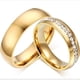 thumbnail image 2 of Anillos de acero inoxidable de cristal para hombres y mujeres, banda de boda, grabado personalizado, nombre, encanto, regalo, amante, Color dorado, 2 of 4