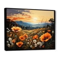 thumbnail image 2 of Designart "Meadow Awash In Golden Radiance I" Flower Floater Framed Canvas Wall Art, 2 of 5