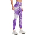 thumbnail image 2 of Purple Tie Dye Leggings gym wear joggers for Womens Leggings, 2 of 6