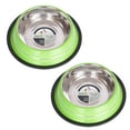 thumbnail image 1 of Iconic Pet 51452 96 oz. Color Splash Stripe Non-Skid Pet Bowl - Green, 1 of 1