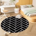 thumbnail image 4 of HOARBOEG Non Slip Machine Washed Circular Carpet Suitable For Dining Room Living Room Bedroom Entrance And Kitchen Carpet, 4 of 6