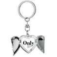 thumbnail image 1 of Inspirational Quote About Life By T.S. Eliot Heart Angel Wing Key Chain Holder, 1 of 3