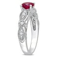 thumbnail image 3 of Everly Women's Created Sapphire and Created Ruby 10k White Gold Ring, 3 of 8
