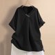 thumbnail image 2 of Ropa para adolescentes,Túnica de manga corta con cuello en V para mujer, blusa holgada, tela de poliéster suave, ropa informal para el hogar, sopatenor, 2 of 9