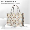 thumbnail image 3 of Large Capacity Tote Bag,Beige Highland Cow Bathtub Flower Pattern Handbag Fashion Luxury Tote Bag,15.7"x13"x 5.1" Inches,Laptop Compatible, 3 of 6