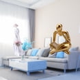 thumbnail image 2 of Figura Decorativa Chica Escritorio Figura Chica Moderna Estatua Abstracta Adorno Nórdico Resinada Adecuada para Hogar Sala Dormitorio Oficina, 2 of 8