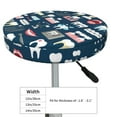 thumbnail image 4 of Bingfone14 Inch Padded Round Bar Stool Cover Cushion With Elastic Fabric Round Chair Seat - Dental, 4 of 7