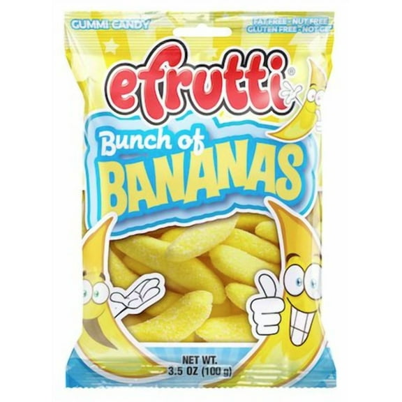 Efrutti Bunch of Bananas Gummi Candy, 3.5 oz Bag