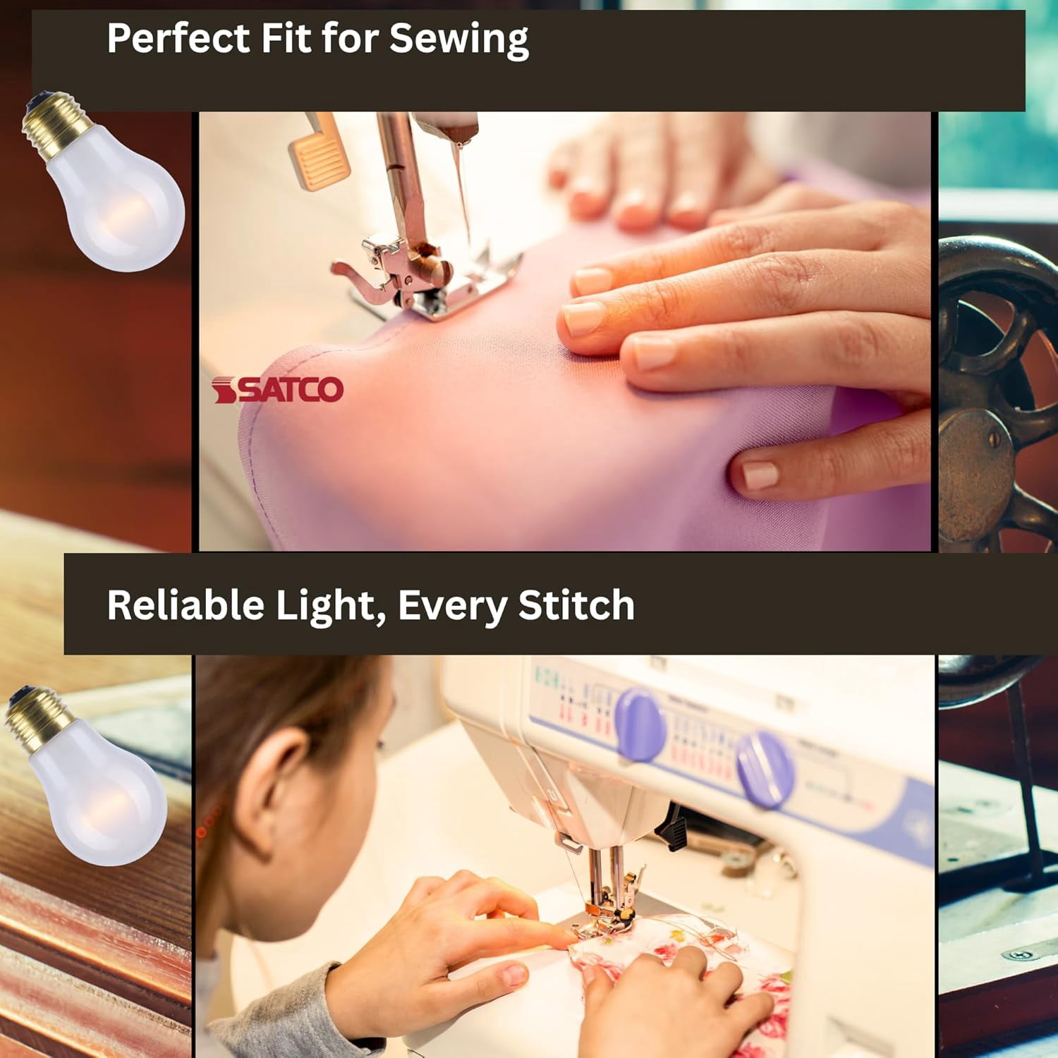 Satco S9068 LED A15 Light Bulbs 5.5W 120V 5000K E17 Intermediate Base Dimmable (6 Pack)