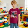 thumbnail image 6 of YUEHUA Kid Boys 100 Days of School T Shirt Cartoon Truck Print 100th Day of School T-Shirt, 6 of 7
