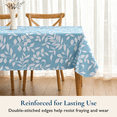 thumbnail image 4 of ComfiTime Vinyl Tablecloth - 52 x 70 Wipeable Plastic Table Cover, Flannel-Backed, Waterproof, Easy-Clean, Leafy Vines, 4 of 10