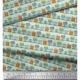 thumbnail image 2 of Soimoi Green Velvet Fabric House Architectural Fabric Prints By Yard 58 Inch Wide, 2 of 3