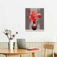 thumbnail image 2 of ONETECH Lotus Flower Canvas Wall Art Red Floral Picture Framed Ready to Hang, 2 of 3