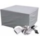 thumbnail image 5 of Funda para muebles de exterior, lona impermeable, resistente al viento y anti-UV, funda protectora rectangular de tela Oxford 210D plateada - 120 x 120 x 74 cm, 5 of 5