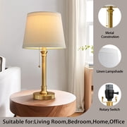 Oneach 19.75 Gold Modern Table Lamp Set of 2 for Living Room Bedroom Nightstands Bedside Lamps, Metal, Decor
