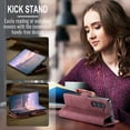 thumbnail image 4 of Funda para Samsung Galaxy Z Fold 6, diseño clásico, billetera de cuero, cierre magnético, funda con tapa, soporte para tarjetas, funda protectora a prueba de golpes para Samsung Galaxy Z Fold 6 5G, 4 of 9