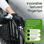 Inspire Nitrile Gloves, HEAVY DUTY 6 Mil Nitrile Disposable Gloves, THE ORIGINAL Nitrile, Medical, Food Service, Cleaning, Black, Case of 1000 Count, Size Large