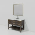 thumbnail image 5 of Norwalk 48 in W Brown Oak Single Vanity, Carrara Marble Top, Faucet Set, and 46 in Mirror, 5 of 7