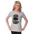 thumbnail image 3 of Cute Raccoon You Going to Finish That Womens Fitted Plus Size Graphic Tee Brisco Brands 3X, 3 of 5