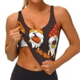 thumbnail image 3 of Fotbe Fall Gnomes Sujetador Deportivo Largo sin Aros para Mujer con Almohadillas y Soporte Medio, Transpirable y Absorbente, Camiseta Tipo Chaleco o Tank Top-Medium, 3 of 8