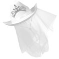 thumbnail image 1 of Bridal Cowgirl Hat Veil For Photo Shoots And Wedding Occasions In Elegant White 1Pcs, 1 of 5