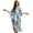 Blue Toile De Jouy, variant on Xixirimido Cute Pandas Print Womens Kaftan Dresses Long Caftans Plus Size Batwing Sleeve Swimsuit Coverup V Neck Summer Beach Dress