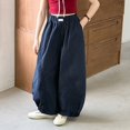 thumbnail image 7 of Girls Parachute Pants Loose Wide Leg Waterproof Causal Hiking Pants for Girls Pockets Lightweight Running Joggers with Cuffs, 7 of 7