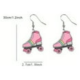 thumbnail image 1 of Acrylic Cute Doodle Graffiti Pattern Dangle Earrings Cartoon Style Light Weight Funny Adorable Female Gift, 1 of 6