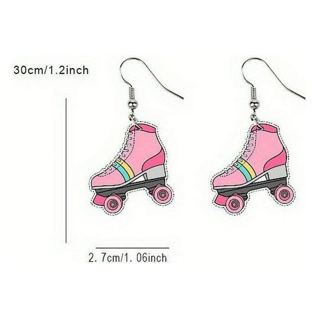 Acrylic Cute Doodle Graffiti Pattern Dangle Earrings Cartoon Style Light Weight Funny Adorable Female Gift
