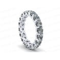 thumbnail image 2 of Natural 3.00Ct Round Cut Diamond Shared U-Prong Women's Anniversary Wedding Eternity Band Ring Solid 18k White Gold G SI1, 2 of 3