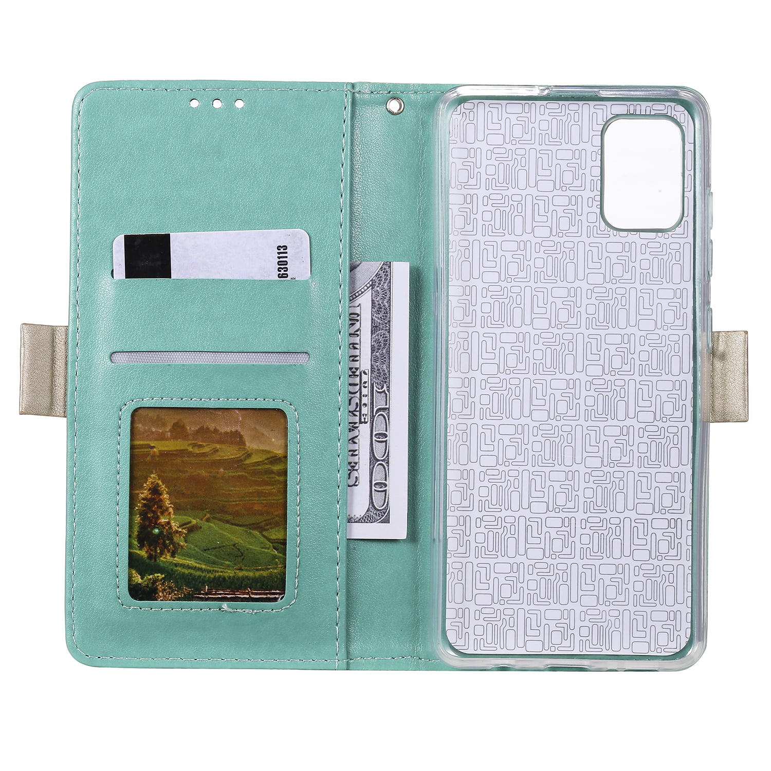 Galaxy A51(4G) Wallet Case with Zipper, Allytech PU Leather Folio 