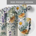 thumbnail image 5 of Valance for Windows,Farm Daisy Eucalyptus Leaves Valances Curtain Rod Pocket Valance for Kitchen Bedroom Living Room Bathroom,Wildflower Lavender Retro Short Curtains Window Treatment 42x12in, 5 of 9
