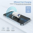 thumbnail image 7 of Compatible with iPhone Fast Car Charger,Car Charging Adapter Dual Port USB A and USB C Plug with 2Pack 6ft Charging Cable Compatible for iPhone 14 13 12 11 Pro Max XR XS X 8Plus SE,Case, 7 of 7