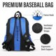 thumbnail image 4 of Mochila de béisbol Tonesport para jóvenes, bolsa para bate, azul rey, 4 of 6