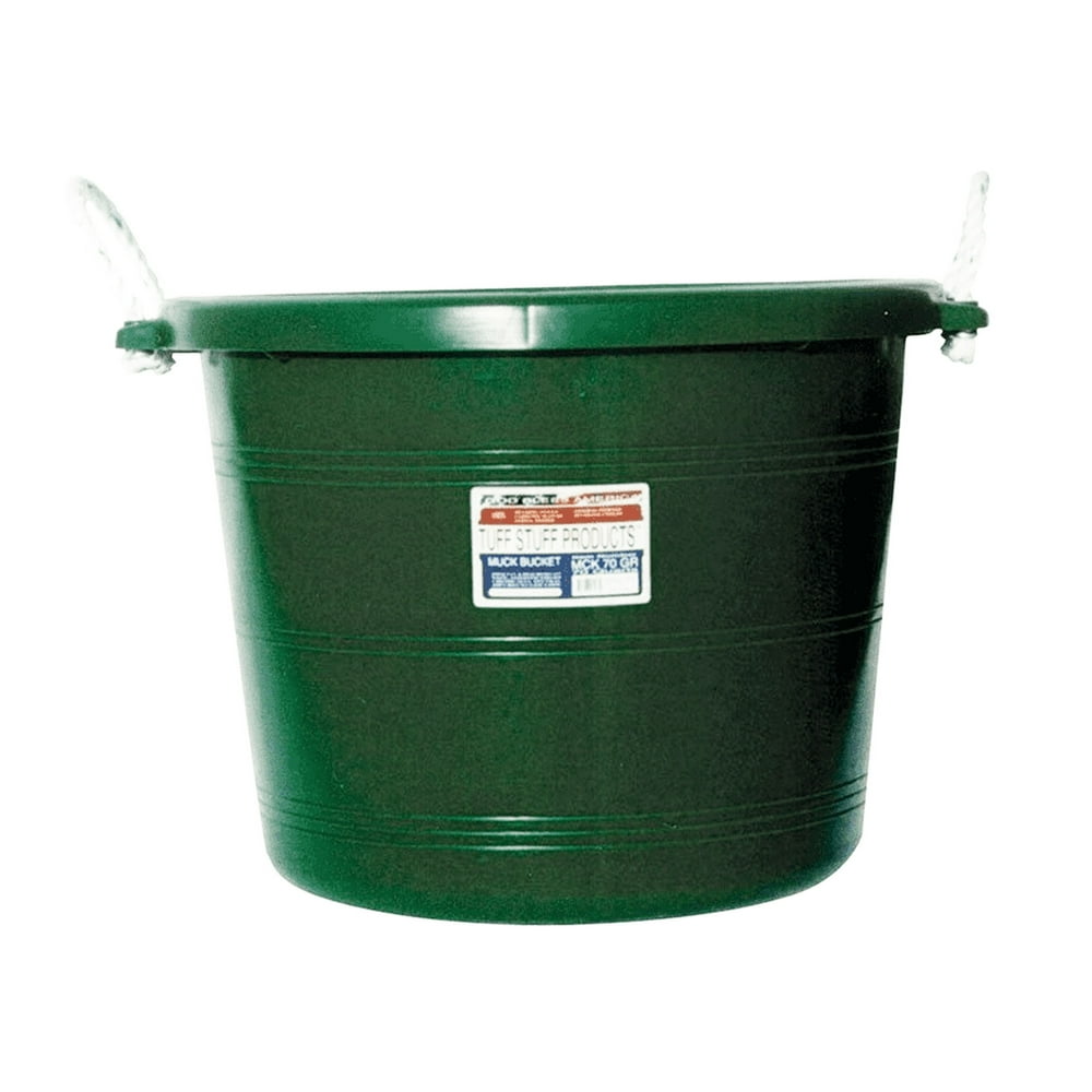 Tuff Stuff Products MCK70GR Large 17.5 Gallon Muck Bucket with Handles