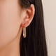 thumbnail image 3 of Pendientes de aro brillantes colgantes redondos grandes de aleación de joyería de moda para mujer (dorados), 3 of 6