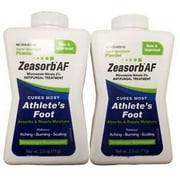 Zeasorb AF Antifungal Powder Athlete's Foot, etc 2.5oz ( 2 pack )Green