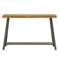 thumbnail image 5 of Weston Home Westyn Rustic X Base Wood Console Table with Shelf, Oak, 5 of 7