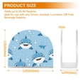 thumbnail image 2 of Ryvnso Acrylic Napkin Holder Table Kitchen Paper Tissue Organization 2 Pack Cartoon Shark, 2 of 7