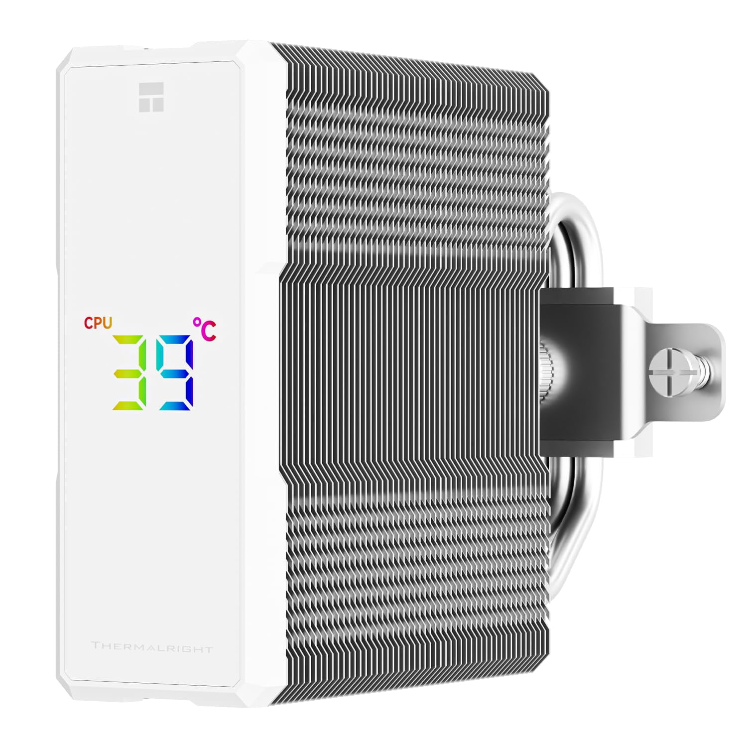 Assassin X 120R Digital ARGB White CPU Cooler, Digital Screen Top Cover, TL-P12W-S PWM Quiet Fan CPU Air Cooler, Computer Heatsink Cooling, Support AM4/AM5,Intel LGA1851/1700/115X/1200