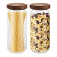 thumbnail image 1 of Storage Jars with Lid 1 Litre [2 x 1000 Ml] - Elegant Glass Container with Lid Set, 1 of 7
